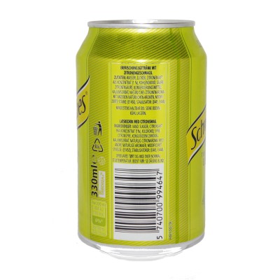 Schweppes Lemon 12x33cl MHD\BB Date 15.05.26