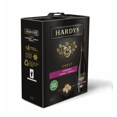 HARDY'S Crest Cabernet Shiraz Merlot 300cl BiB