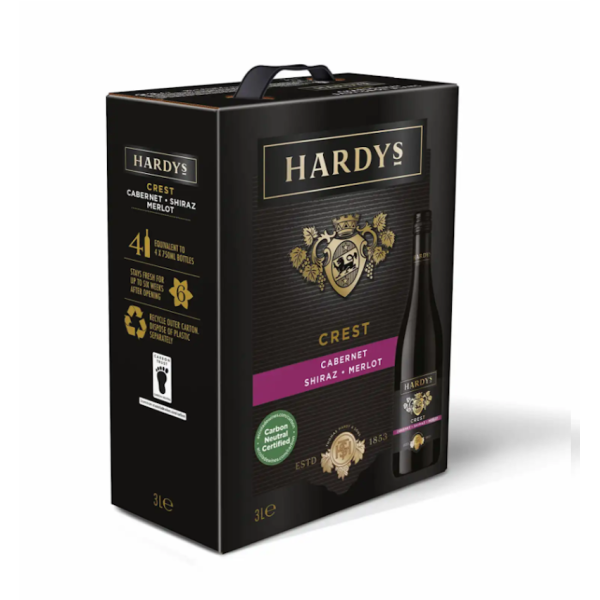 HARDY'S Crest Cabernet Shiraz Merlot 300cl BiB
